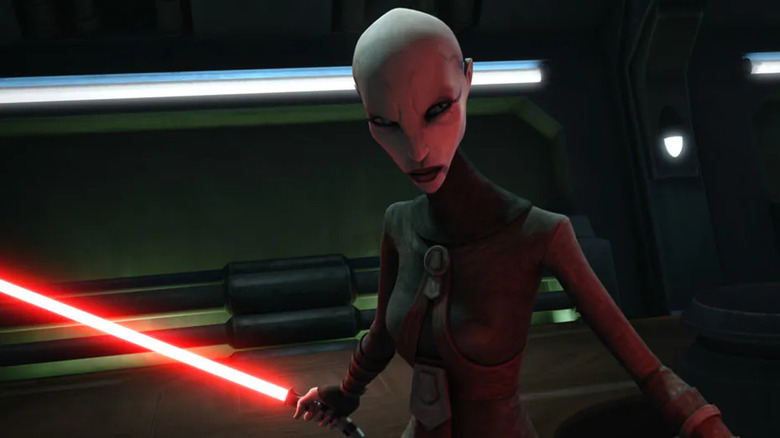 Asajj Ventress prepares to attack