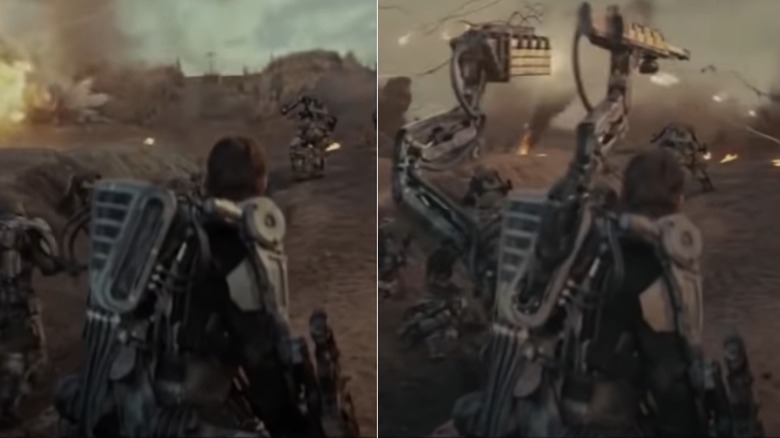 Edge of Tomorrow Tom Cruise as Cage deploys guns