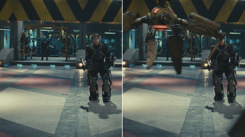 Edge of Tomorrow Tom Cruise as Cage training