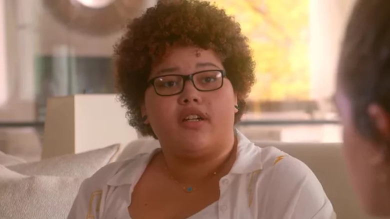 Nichole Brown's Aisha Robinson wearing glasses on Cobra Kai