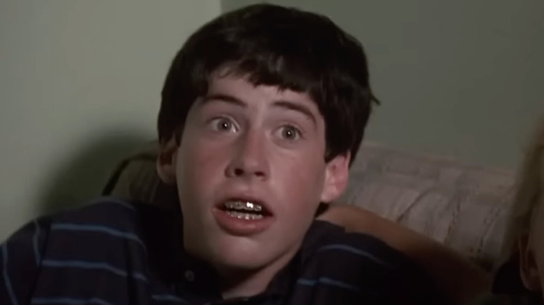 Jason Reitman as Kissing Boy looks scared in Kindergarten Cop