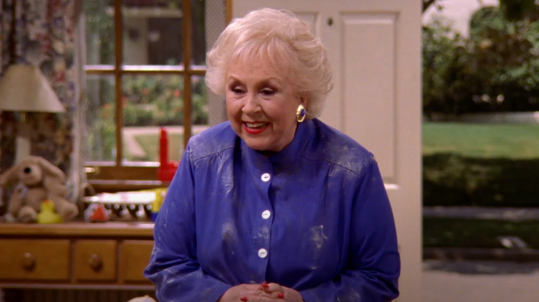 Doris Roberts as Marie Barone looks happy in Everybody Loves Raymond