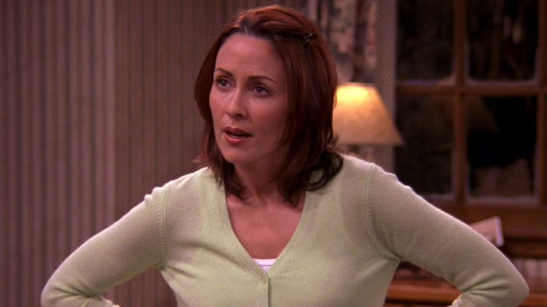 Patricia Heaton as Debra Barone looks annoyed on Everybody Loves Raymond