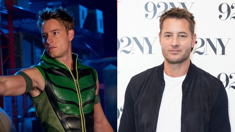 Justin Hartley as Oliver Queen on Smallville and on the red carpet