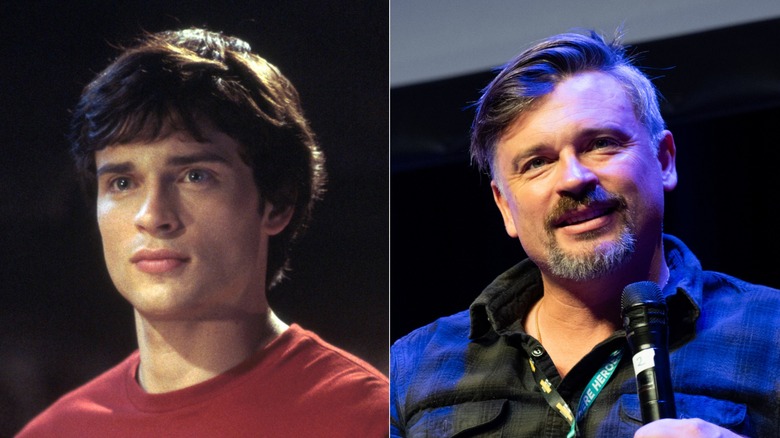 Tom Welling as Clark Kent on Smallville and at a fan event