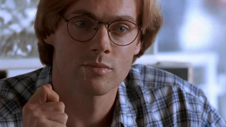 Michael Shanks' Daniel wearing glasses and a plaid shirt in Stargate SG-1