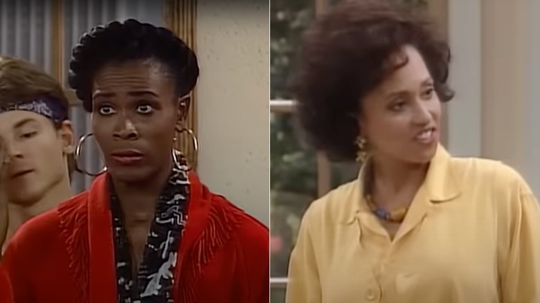 Janet Hubert and Daphne Reid look surprised as Vivian Banks in The Fresh Prince of Bel-Air