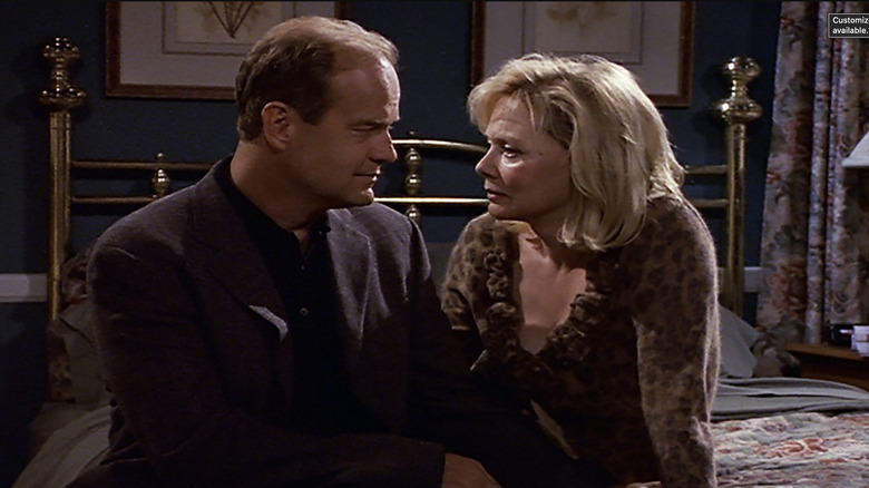 Kelsey Grammer as Frasier Crane and Jean Smart as Lana Gardner on Frasier