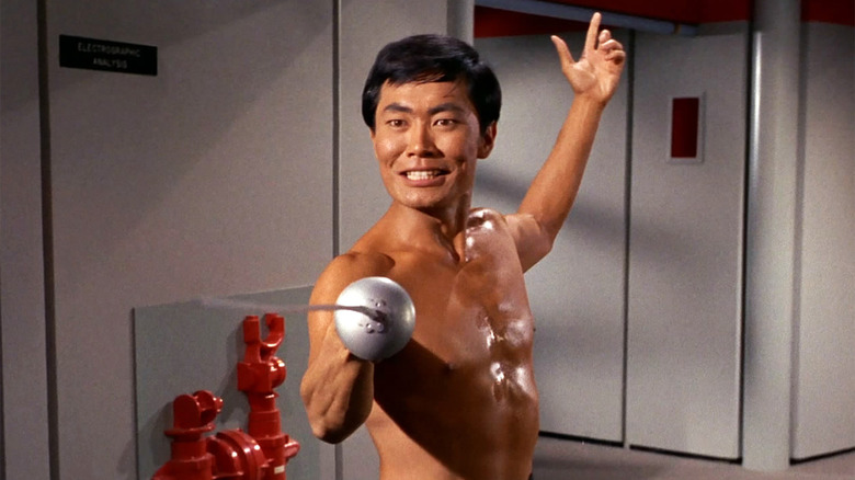 Lt. Sulu with a sword