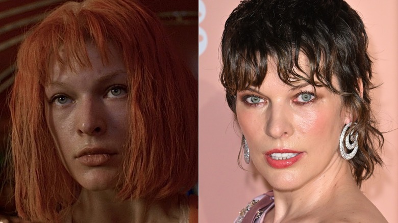 Leeloo and Milla Jovovich side by side