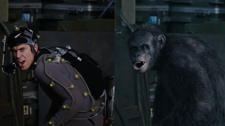 Toby Kebbell acting as Koba for Dawn of the Planet of the Apes