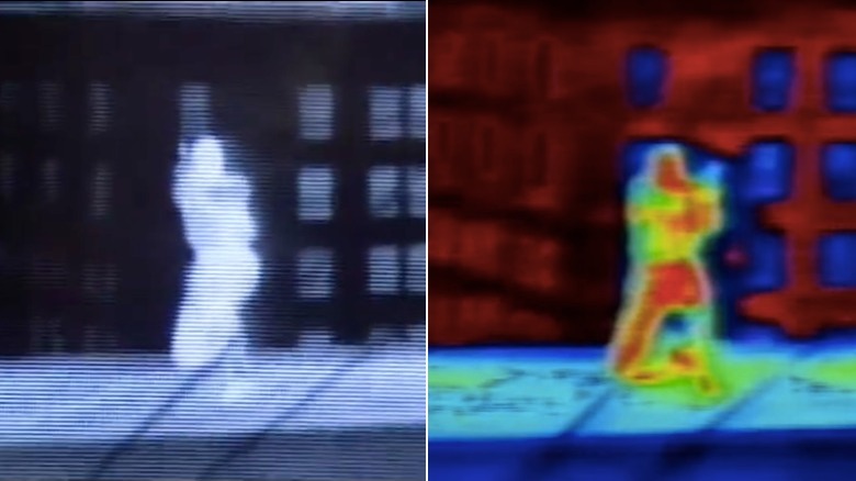 Predator 2 thermal video in grayscale and color