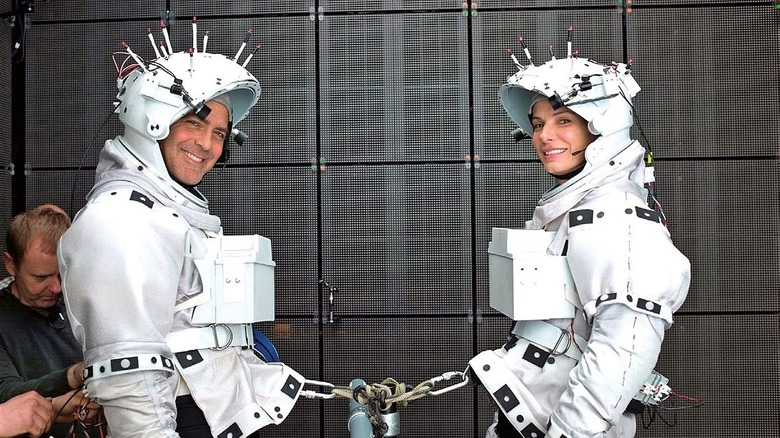 George Clooney and Sandra Bullock in the Light Box