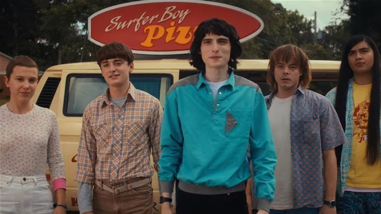 Part of the gang in Stranger Things 4