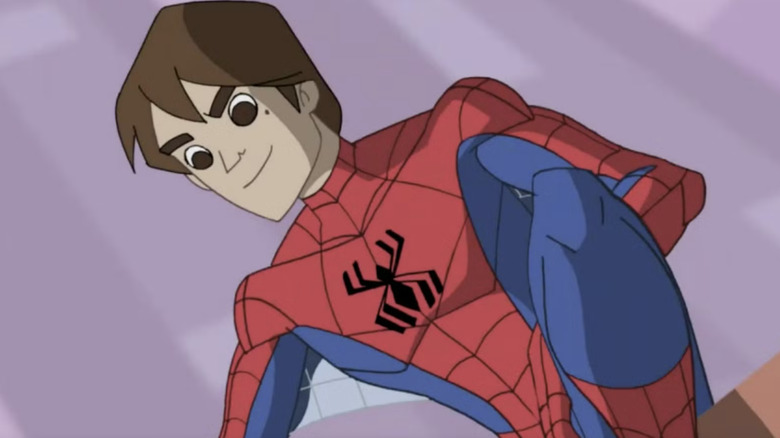 Peter Parker in a spectacular spider-man