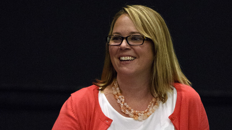 Carrie Henn speaking at festival