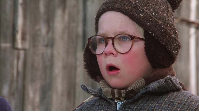 Peter Billingsley as Ralphie looking stunned in A Christmas Story