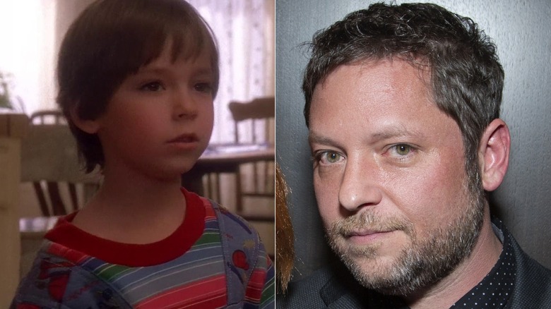 Split image of young Andy and Alex Vincent in close-up