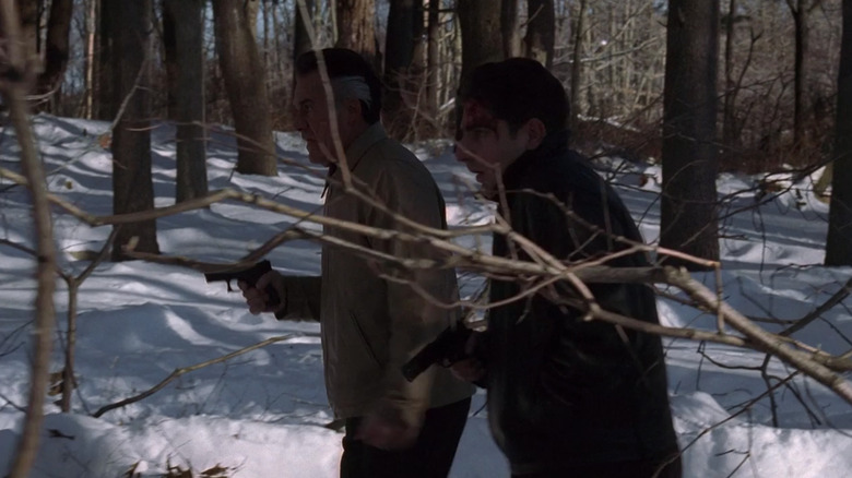 Christopher (Michael Imperioli) and Paulie (Tony Sirico) get lost in the New Jersry wilderness in the "Pine Barrens" episode of "The Sopranos"