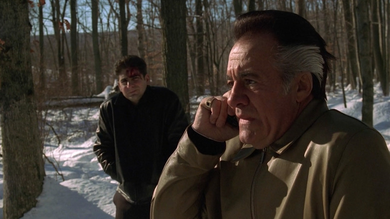 Christopher (Michael Imperioli) and Paulie (Tony Sirico) get lost in the New Jersry wilderness in the "Pine Barrens" episode of "The Sopranos"