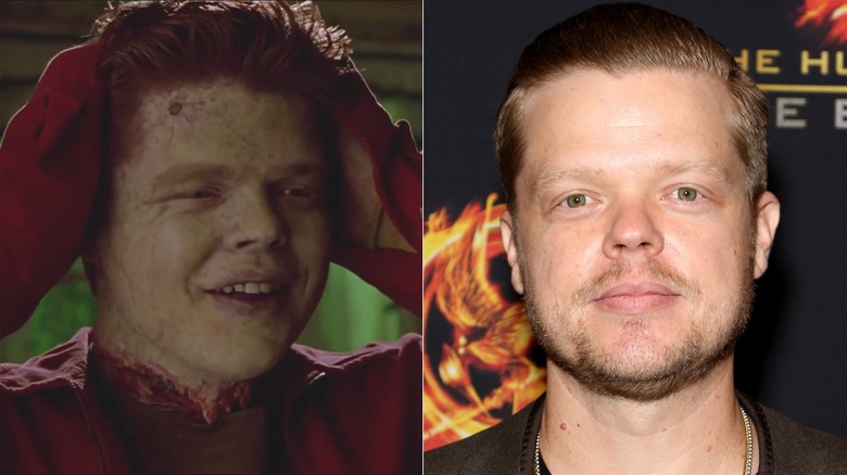 A split image of Elden Henson in Idle Hands and recently