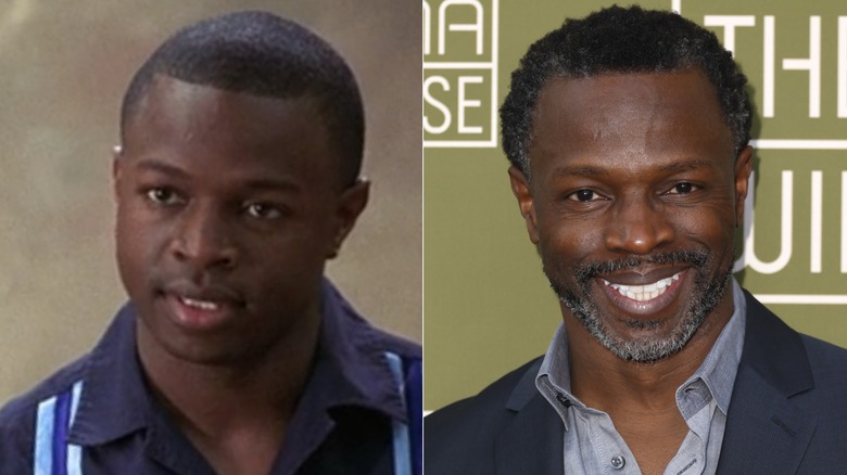 A split image of Sean Patrick Thomas in Halloween Resurrection and recently