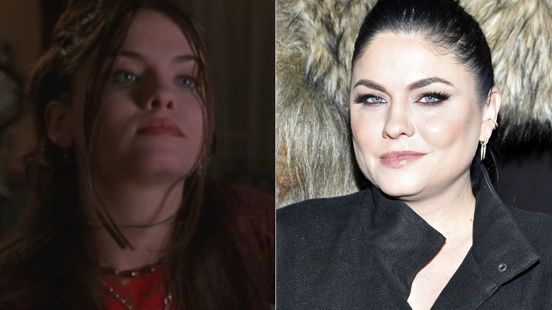 A split image of Jodi Lyn O'Keefe in Halloween H20 and recently