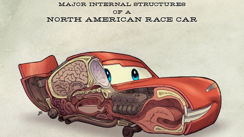 Cross-section of Lightning McQueen