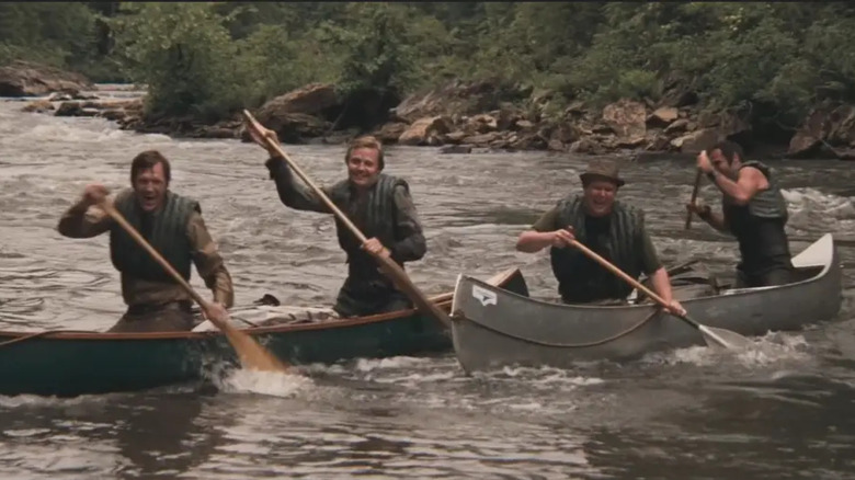 Jon Voight sebagai Ed, Burt Reynolds sebagai Lewis, Ned Beatty sebagai Bobby, dan Ronny Cox sebagai Drew di Deliverance