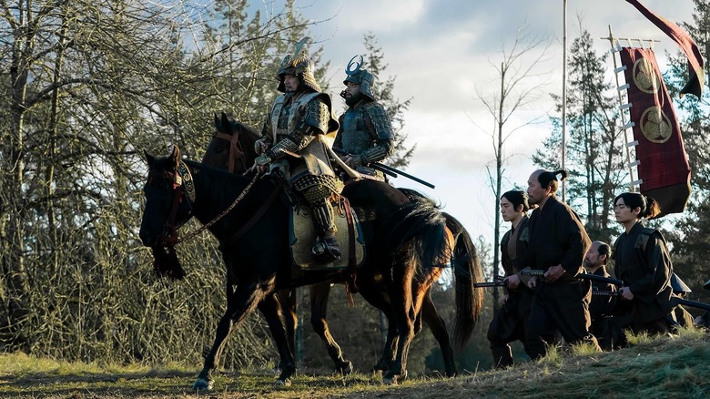 Hiroyuki Sanada's Lord Yoshii leads a group of warriors on horseback in Shogun