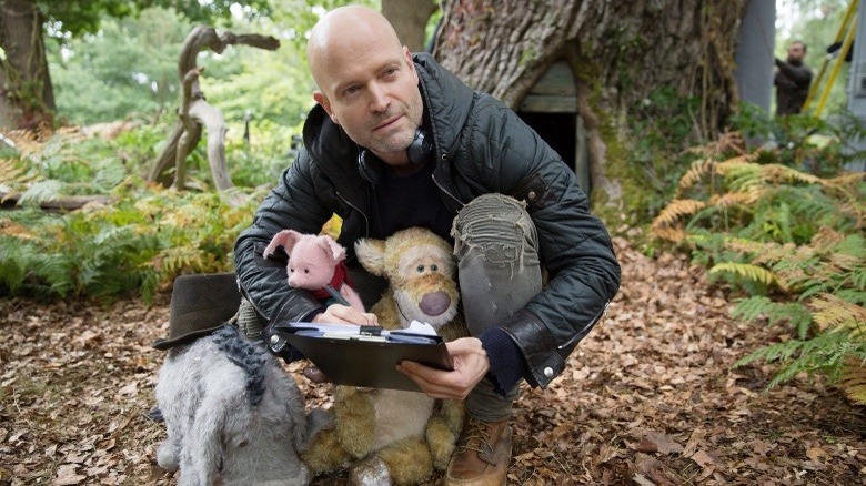 Marc Forster with Eeyore, Piglet, and Tigger, too