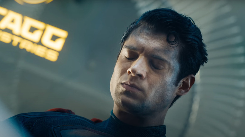 David Corenswet's Superman looking intense in Superman (2025)