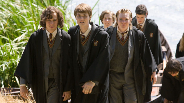 Sirius, James, and Pettigrew as young Hogwarts students in Harry Potter and the Order of the Phoenix