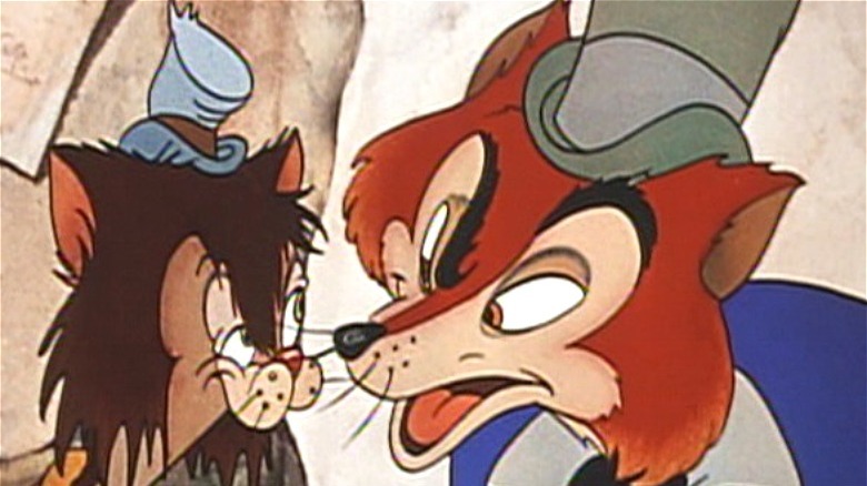 The fox and the cat in the 1940 Pinocchio film