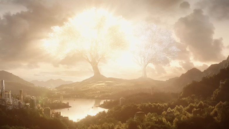 Laurelin and Telperion from the Rings of Power trailer 2