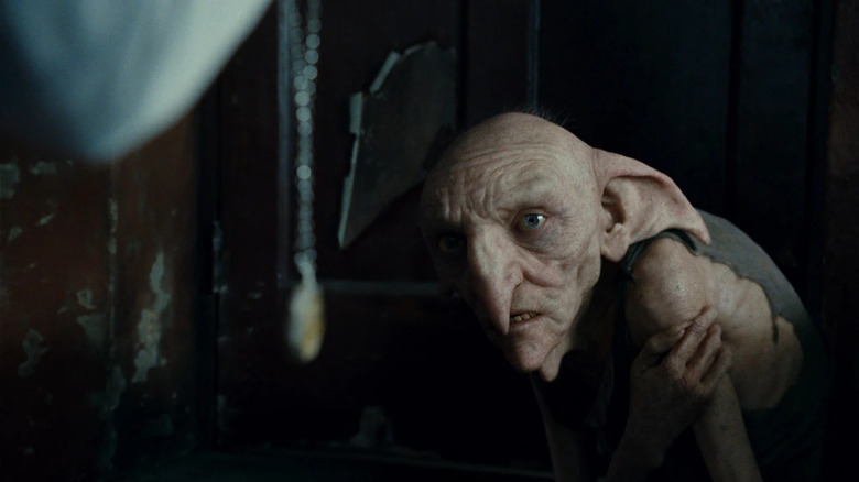 Kreacher staring at the locket in Harry Potter and the Deathly Hallows: Part 1