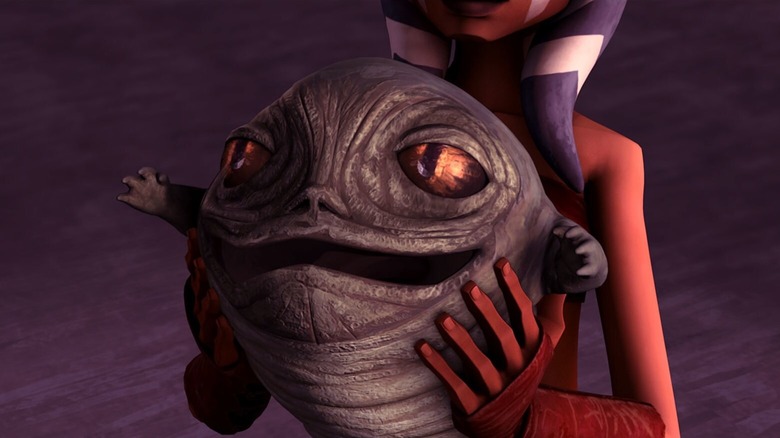 Rotta the Hutt looking happy in Star Wars: The Clone Wars