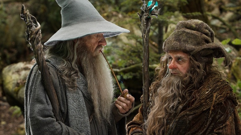 Gandalf and Radagast look at each other