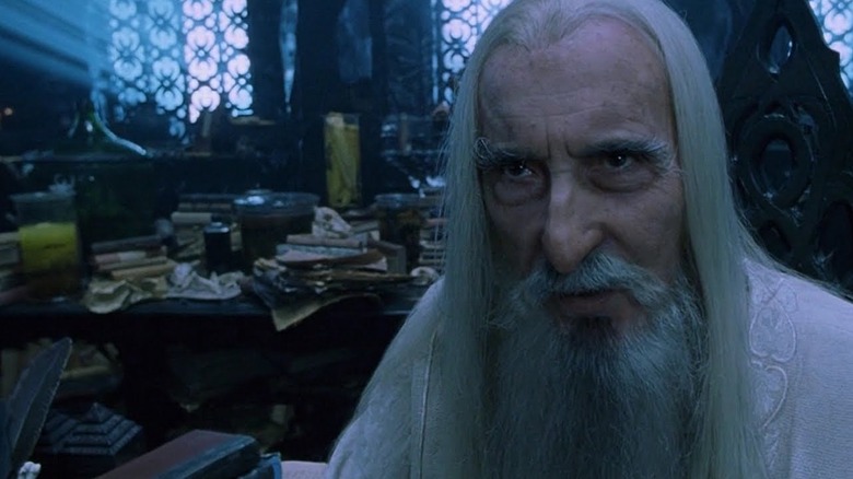 Saruman in his study