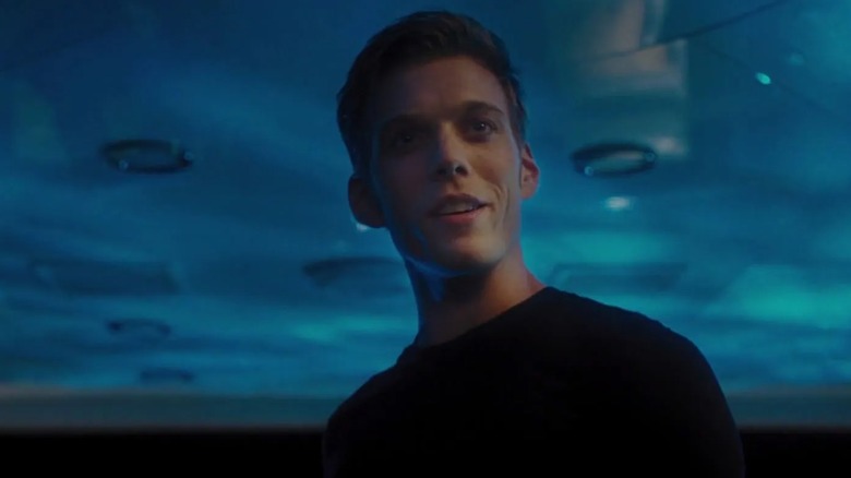 Jake Abel's Luke stands against a blue backdrop in Percy Jackson: Sea of Monsters