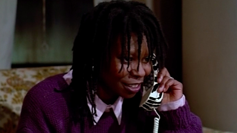 Whoopi Goldberg makes a call as Vashti Blue in The Telephone