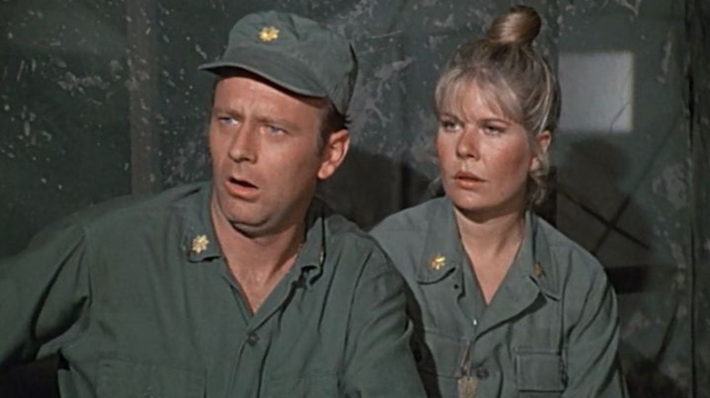 Larry Linville and Loretta Swit in M*A*S*H