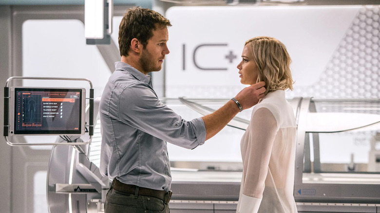 Jennifer Lawrence and Chris Pratt in Passengers