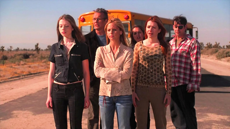 Michelle Trachtenberg, Anthony Stewart Head, Sarah Michelle Gellar, Elizabeth Dushku, Alyson Hannigan, and Nicholas Brendon in Buffy the Vampire Slayer