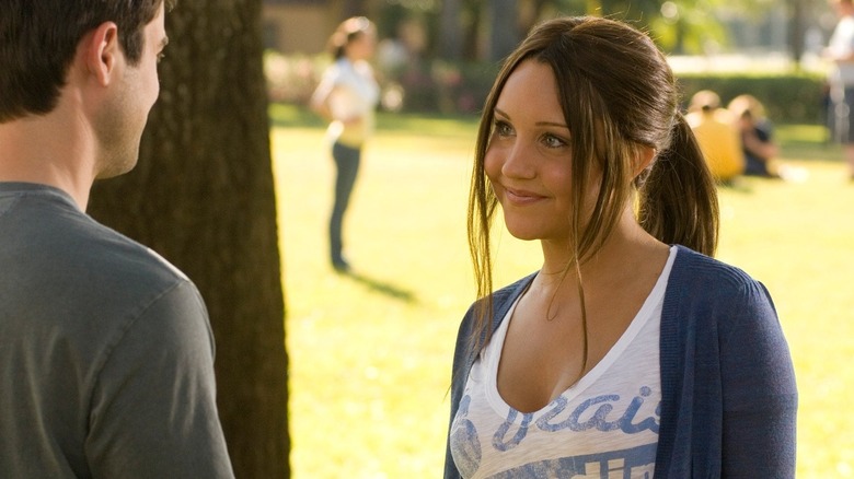 Sydney White smiling at a cute boy