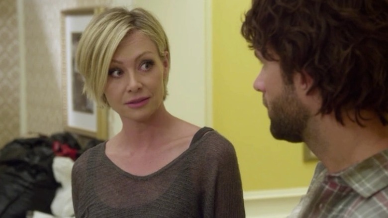 Portia de Rossi's Lindsay Bluth looking surprised on Arrested Development