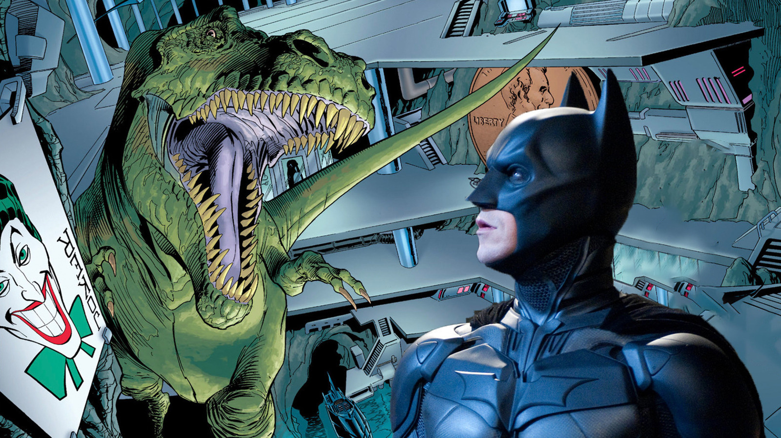 Why Batman Has A Giant T-Rex In The Batcave, Explained