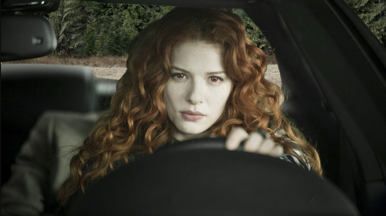 Rachelle Lefevre as Victoria in Twilight: New Moon driving a car