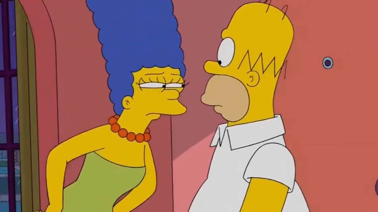 Marge and Homer of Simpsons