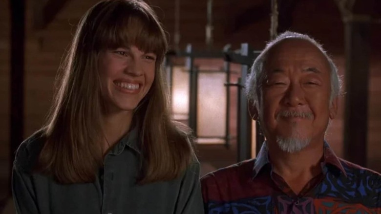 Julie Pierce and Mr. Miyagi smiling